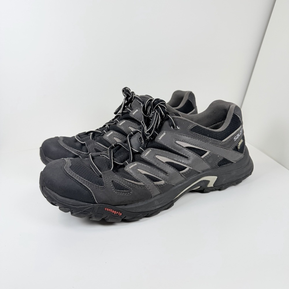 Salomon Eskape GTX Gore-Tex Men's Hiking Shoes Black Gray Size 11.5